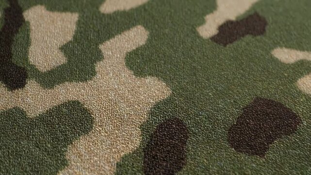 High-Resolution Digital Camouflage Pattern with Pixelated Green, Tan, and Brown HD Texture