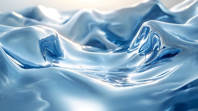 Abstrak cairan mengalir dengan pantulan cahaya