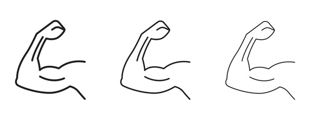 Muscle icon for web. simple element illustration with editable strokes