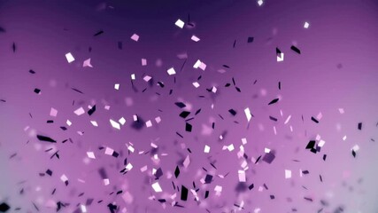 Colorful Confetti against a Defocused Lights purple Background New year party concept