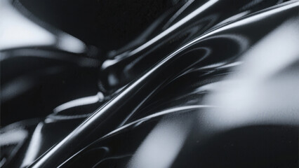 close up of black and white satin