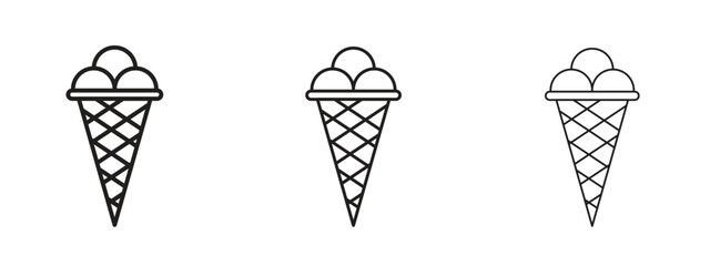 Ice cream icon for web. simple element illustration with editable strokes