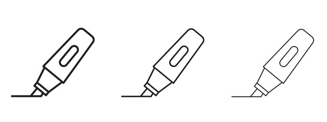 Highlighter icon for web. simple element illustration with editable strokes