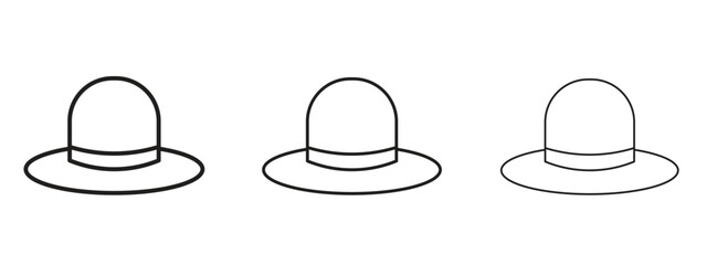 Hat icon for web. simple element illustration with editable strokes