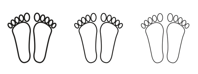 Foot icon for web. simple element illustration with editable strokes