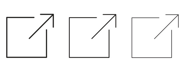 External link icon for web. simple element illustration with editable strokes