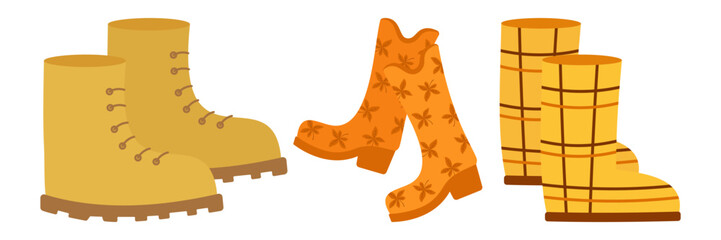 Thanksgiving autumn food and decoration set