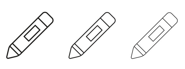 Crayon icon for web. simple element illustration with editable strokes