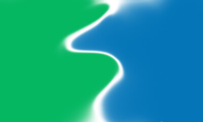 Abstract design featuring a vibrant green and blue color gradient background on transparent background