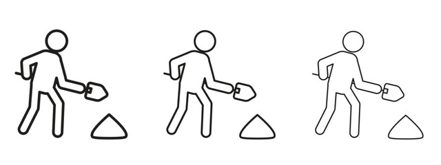 Construction icon for web. simple element illustration with editable strokes