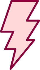 Lightning Bolt Icon Set - Outline and Solid Filled Vector Symbols