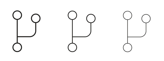 Code branch icon for web. simple element illustration with editable strokes