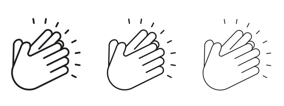 Clap icon for web. simple element illustration with editable strokes