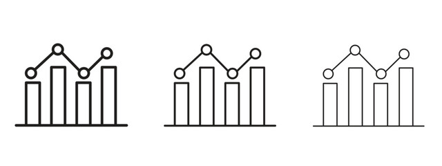 Chart icon for web. simple element illustration with editable strokes