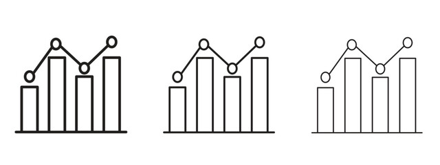 Chart icon for web. simple element illustration with editable strokes