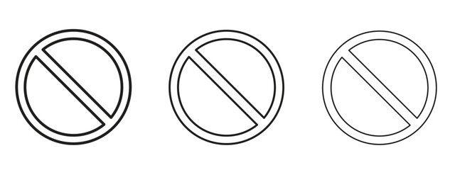 Fototapeta premium Blocked icon for web. simple element illustration with editable strokes