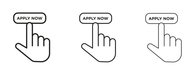 Apply icon for web. simple element illustration with editable strokes