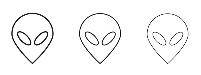 Alien icon for web. simple element illustration with editable strokes