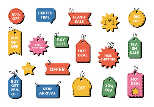 Discount And Promotion Tag Set