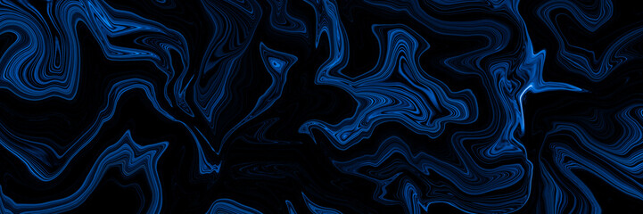 Marble rock texture blue ink pattern liquid swirl paint black dark that is Illustration background for do ceramic counter tile white that is abstract waves skin wall luxurious art ideas concept.