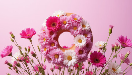 spring flowers on white