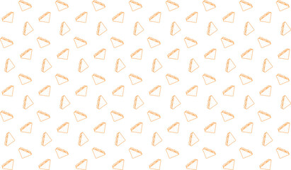 Sandwich outline style seamless pattern illustration. Food and beverages theme. Vector element for background, fabric or textile print, packaging and wallpaper. 