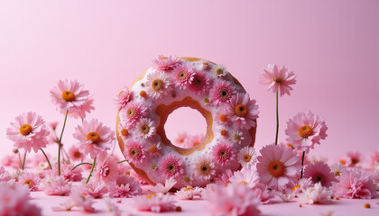 pink and white flower