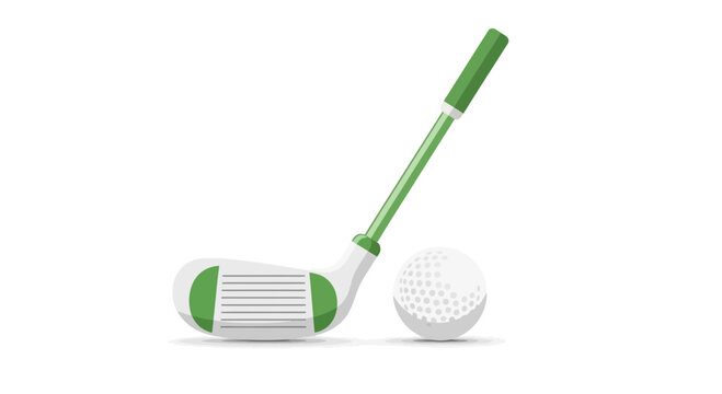 A classic golf club poised beside a pristine golf ball for play time