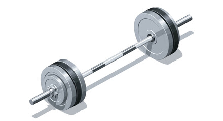 Naklejka premium Isometric barbell illustration for strength fitness and bodybuilding, isolated