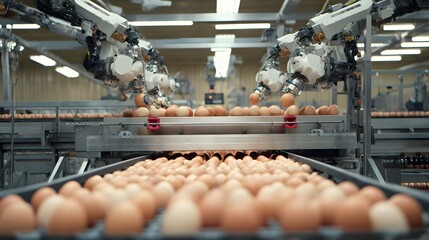 High-efficiency egg sorting machine in commercial production facility