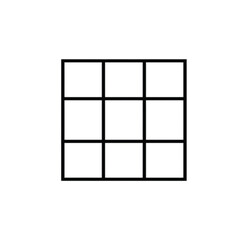 Grid Icon &ndash; square grid for layout reference.