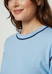 Light blue womens top close up
