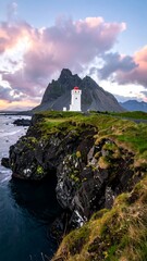 Dramatic coastal lighthouse