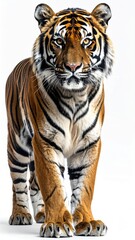 Fototapeta premium Powerful tiger in profile, facing forward