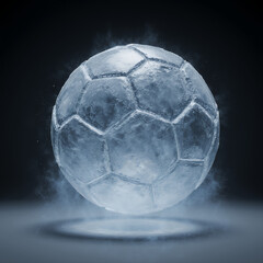 Fototapeta premium ice cube soccer ball