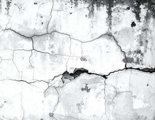 Obraz premium Cracked, weathered, light gray concrete surface