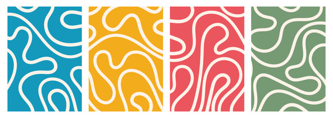 Abstract color line background. Line wave pattern design. Creative line flow element. Vector illustration