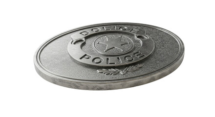 Police badge with star symbol isolated PNG with Transparent Background