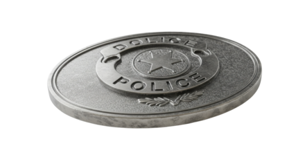 Police badge with star symbol isolated PNG with Transparent Background
