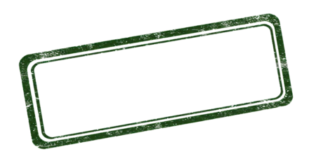 Blank rectangular stamp with grunge texture isolated PNG with Transparent Background