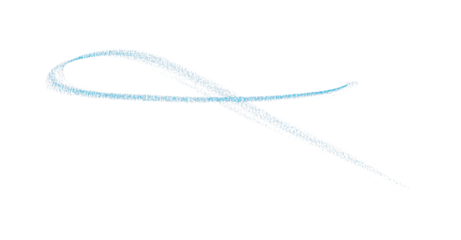 Hand drawn light blue pencil lines, circles, stripes and squiggly lines on a transparent background.