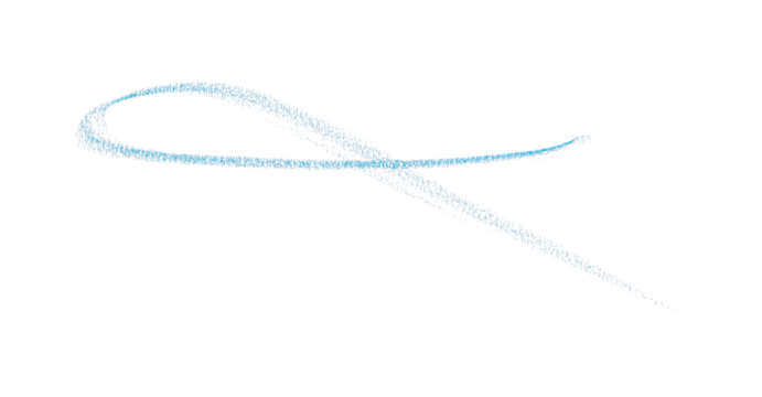 Hand drawn light blue pencil lines, circles, stripes and squiggly lines on a transparent background.