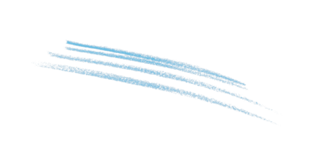 Hand drawn light blue pencil lines, circles, stripes and squiggly lines on a transparent background.