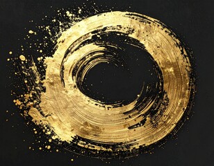 きらめく金箔ブラシアート 雅やか和の背景