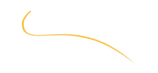 Hand drawn yellow pencil lines, circles, stripes and squiggly lines on a transparent background.