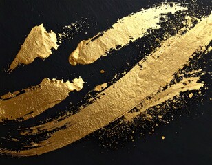 金箔エフェクト 和風ブラシアート 背景デザイン