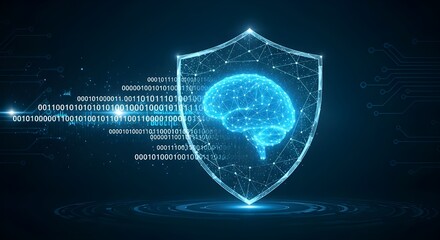 Artificial Intelligence Cybersecurity Data Protection Concept