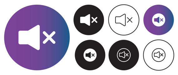 Collection of Sound Mute or Off Button for Music Apps
