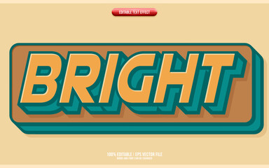 Bright 3d editable text effect