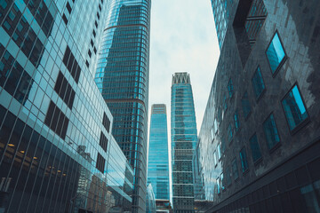 Obraz premium Skyscrapers and commercial buildings in Beijing, the capital city of China